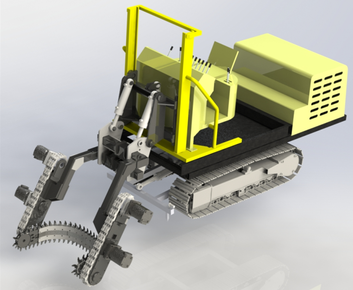 装备制造：园林机械设备研发—新型弧形链刀挖树机和挖坑机